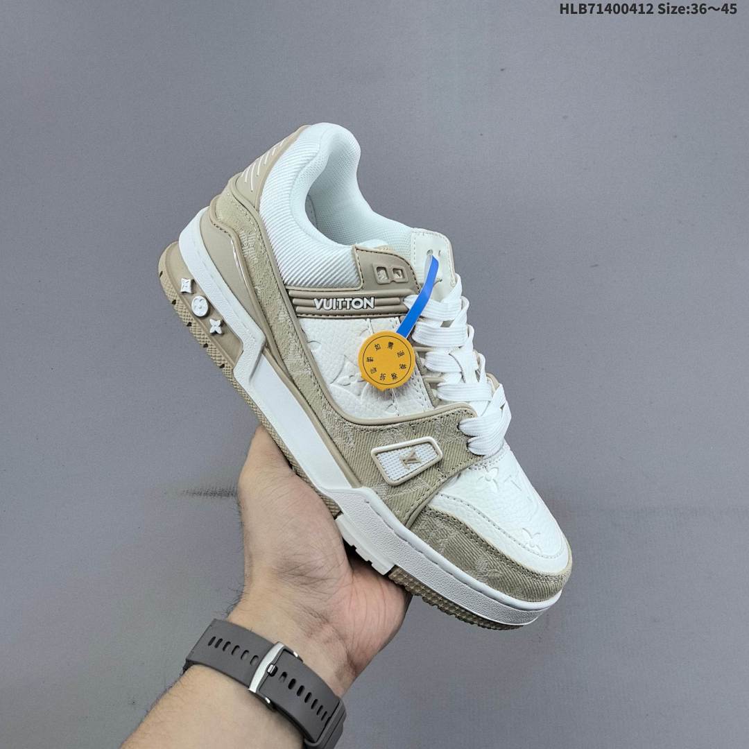 Louis Vuitton Trainer Sneaker Low LV ID Size 45 - foto 3
