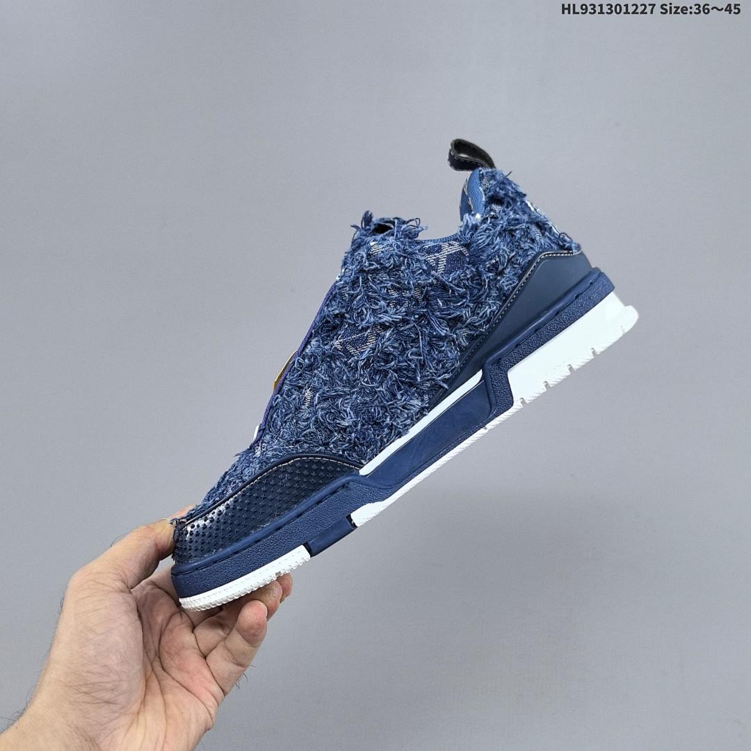 Louis Vuitton Trainer Sneaker Low LV ID Size 45 - foto 3