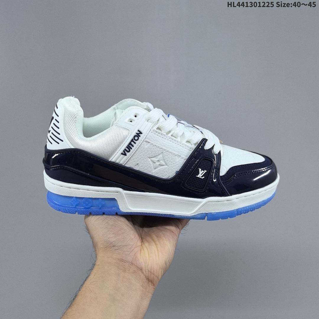 Louis Vuitton Trainer Sneaker Low LV ID Size 45 - foto 7