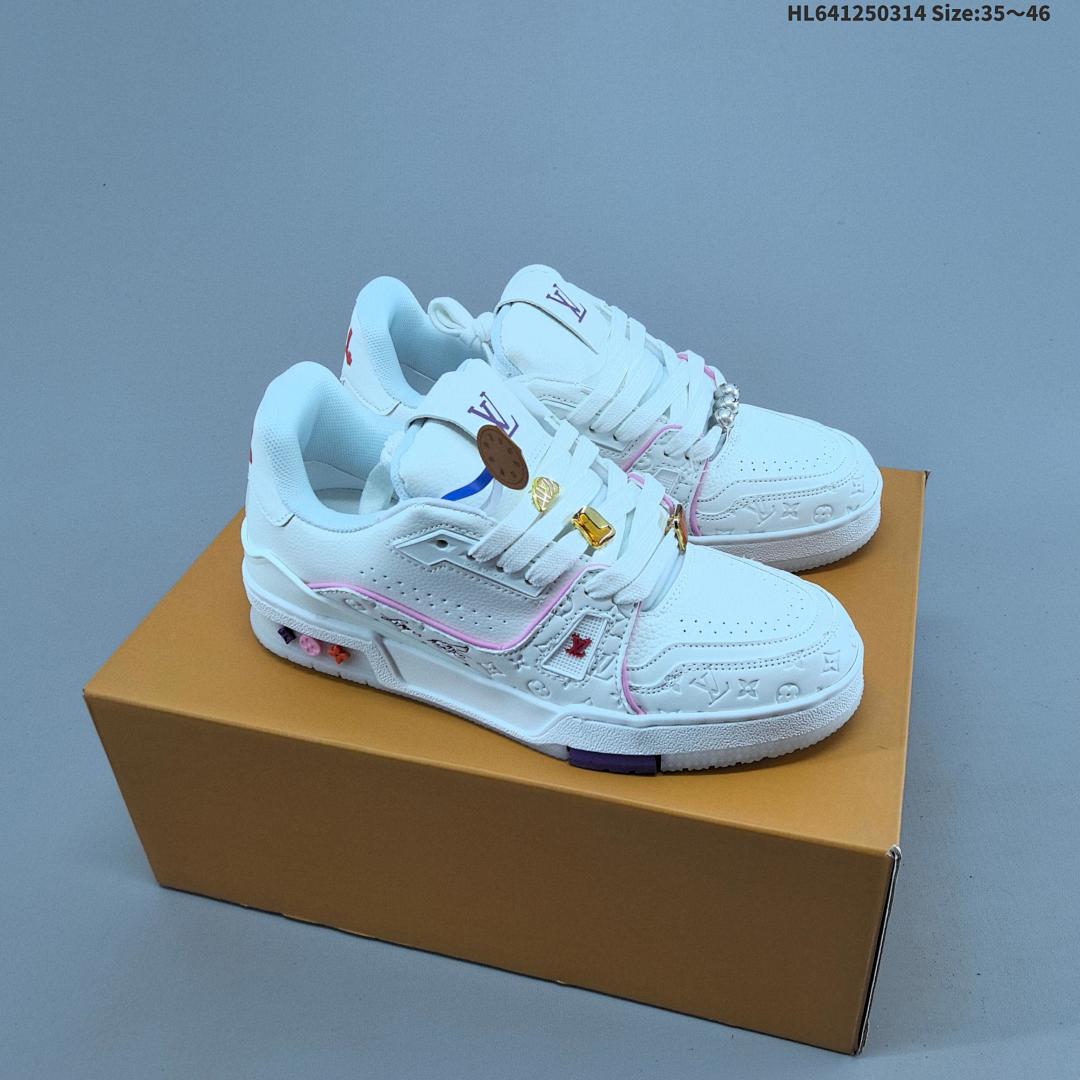 Louis Vuitton Trainer Sneaker Low LV ID Size 46 - foto 6