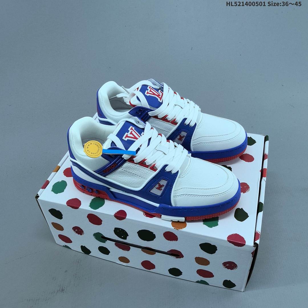 Louis Vuitton Trainer Sneaker Low LV ID Size 45