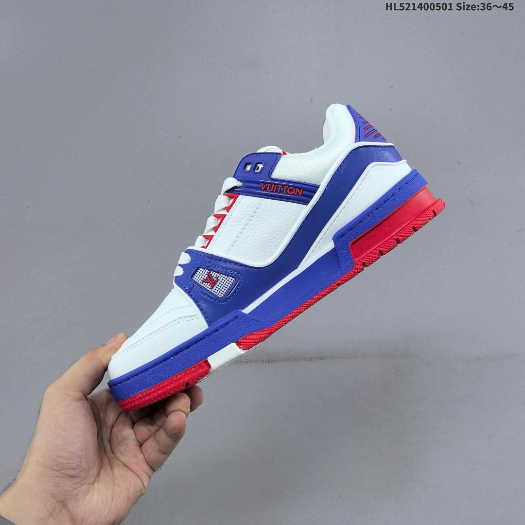 Louis Vuitton Trainer Sneaker Low LV ID Size 45 - foto 6