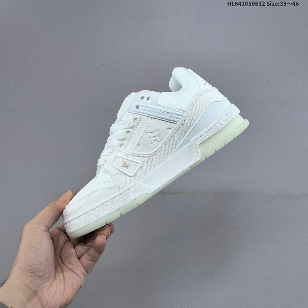 Louis Vuitton Trainer Sneaker Low LV ID Size 46 - foto 4