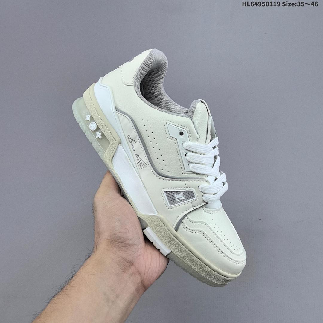 Louis Vuitton Trainer Sneaker Low LV ID Size 46 - foto 6