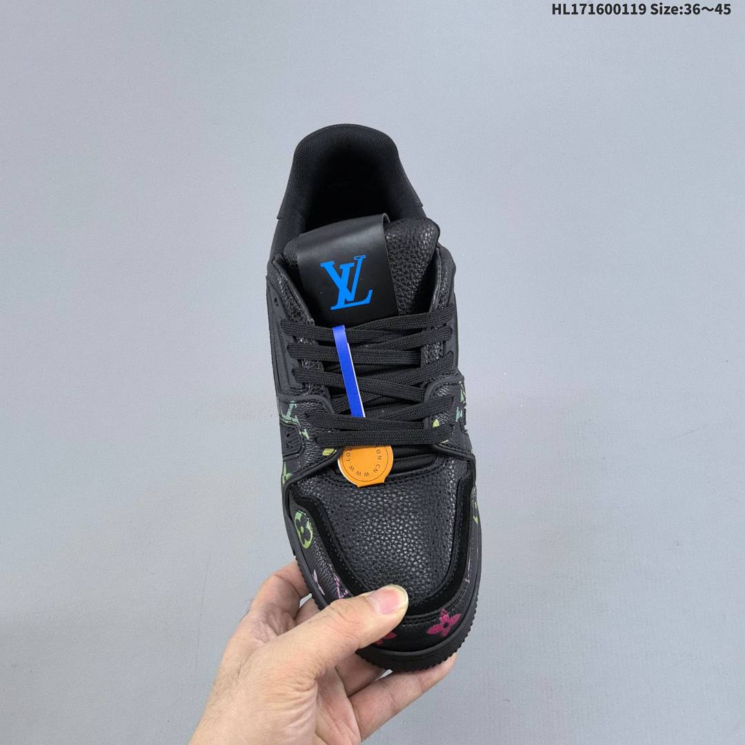 Louis Vuitton Trainer Sneaker Low LV ID Size 45 - foto 6
