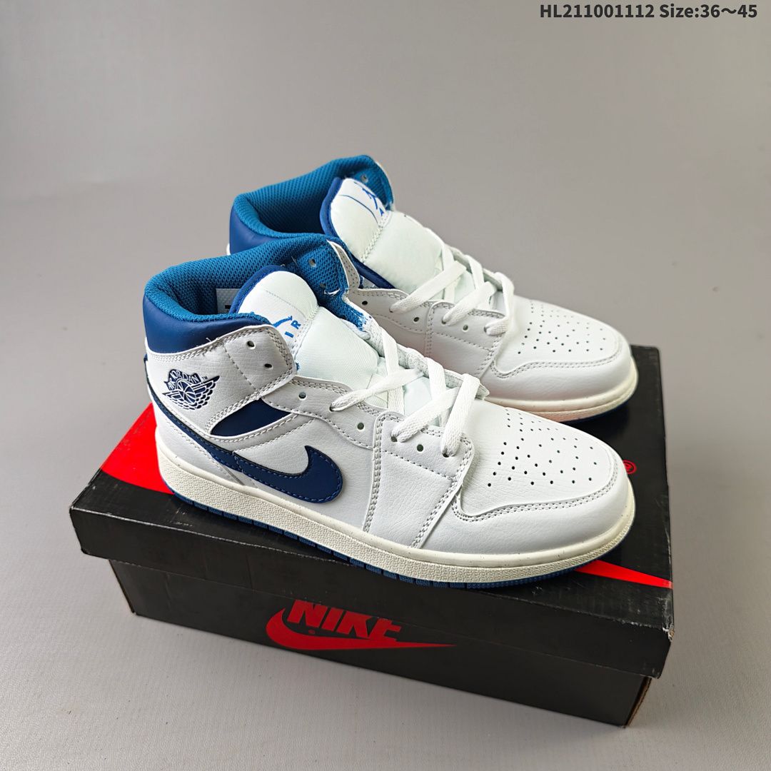 Air Jordan 1 Mid "White Blue" AJ1 1 aj1 1 S - foto 5