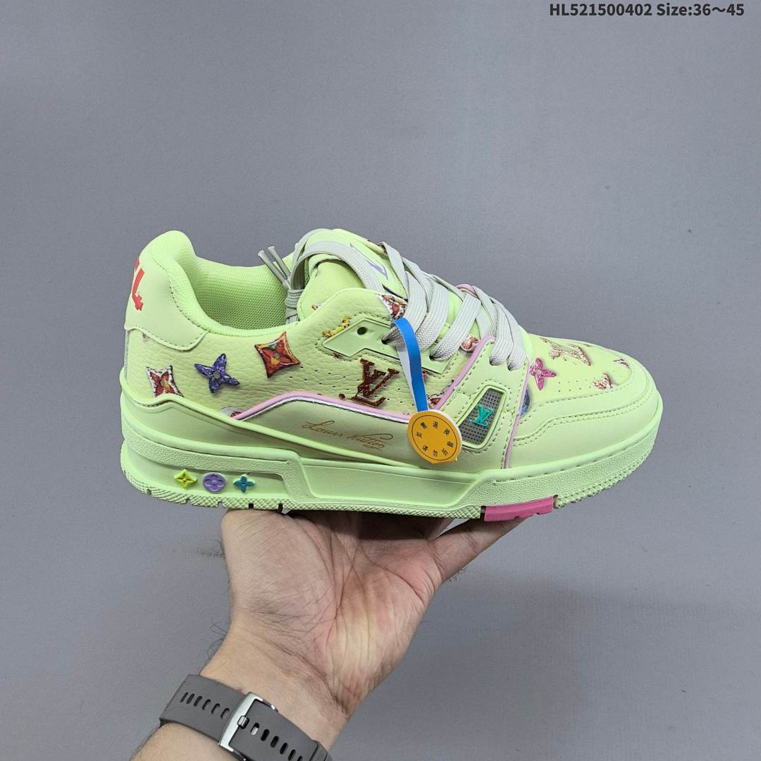 Louis Vuitton Trainer Sneaker Low LV ID Size 45 - foto 3