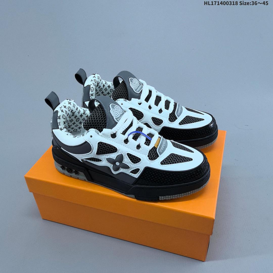 LV Louis Vuitton Trainer Sneaker Low HL171400318 Size 45 - foto 2