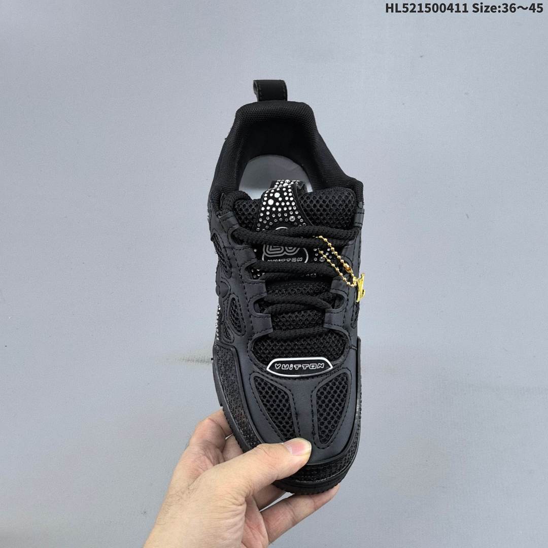Louis Vuitton Trainer Sneaker Low LV ID Size 45 - foto 5