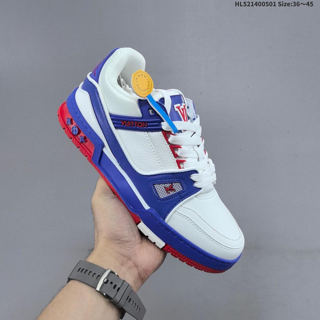Louis Vuitton Trainer Sneaker Low LV ID Size 45 - foto 2