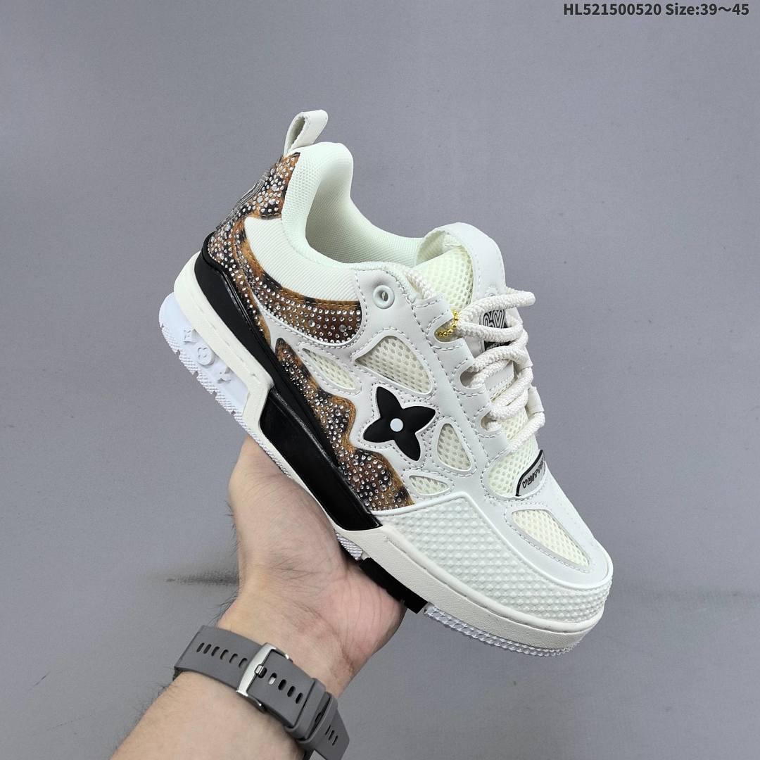 Louis Vuitton Trainer Sneaker Low LV ID Size 45 - foto 4
