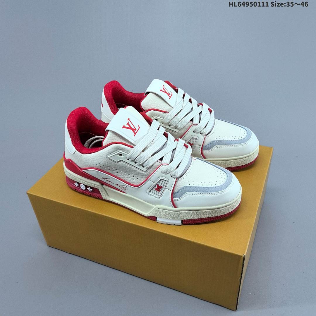 LV Louis Vuitton Trainer Sneaker Low ID HL64950111 Size 46 - foto 4