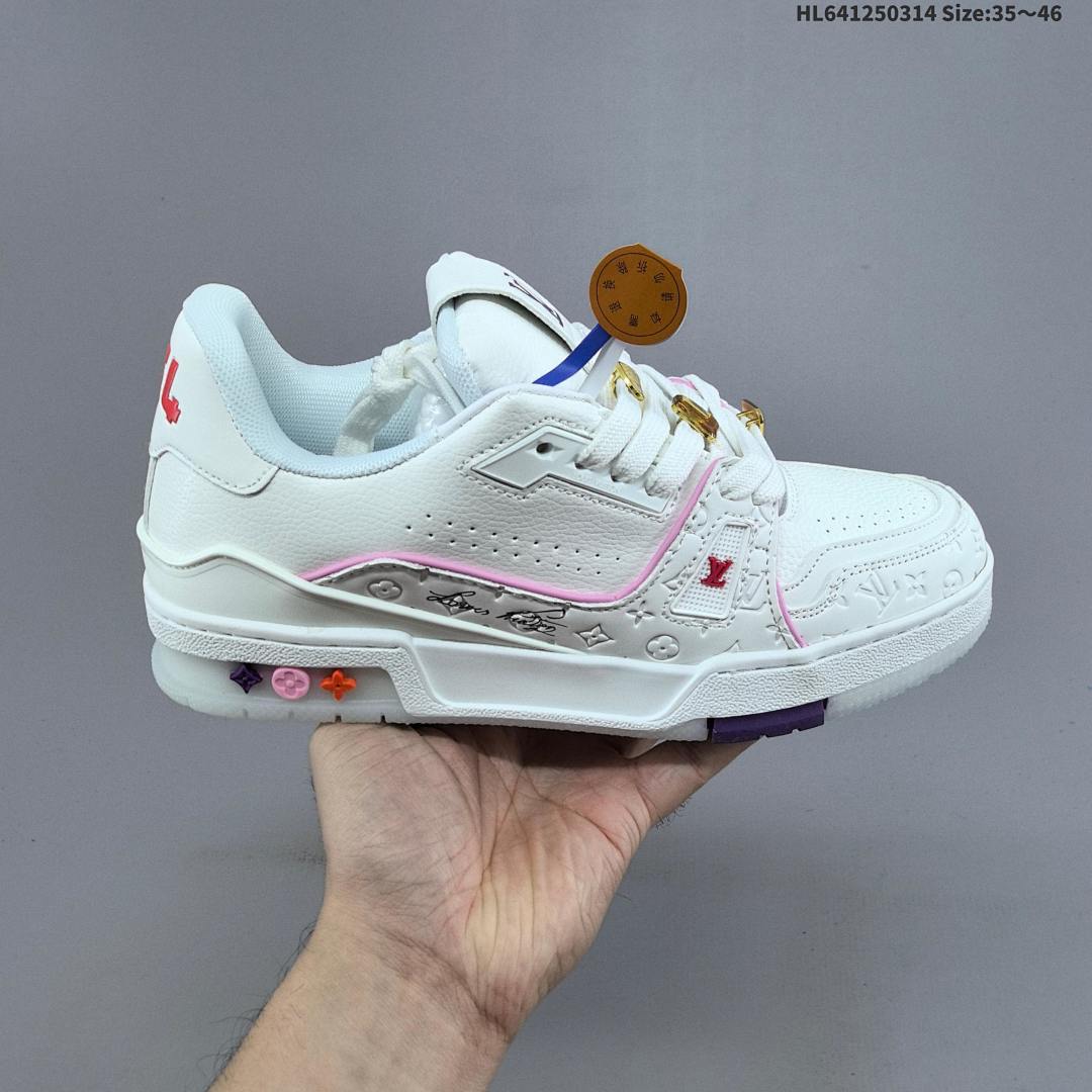 Louis Vuitton Trainer Sneaker Low LV ID Size 46 - foto 4