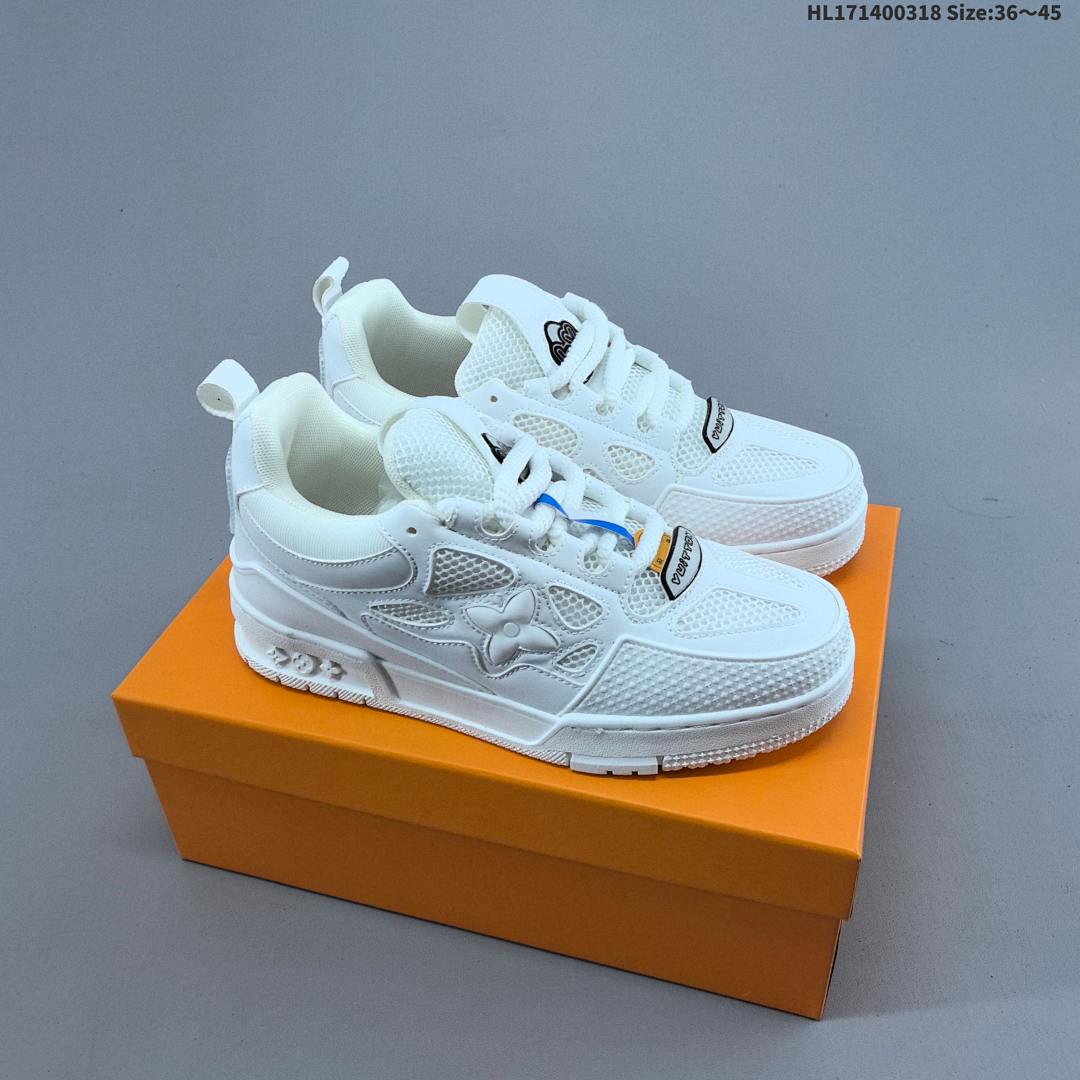 LV Louis Vuitton Trainer Sneaker Low HL171400318 Size 45 - foto 4