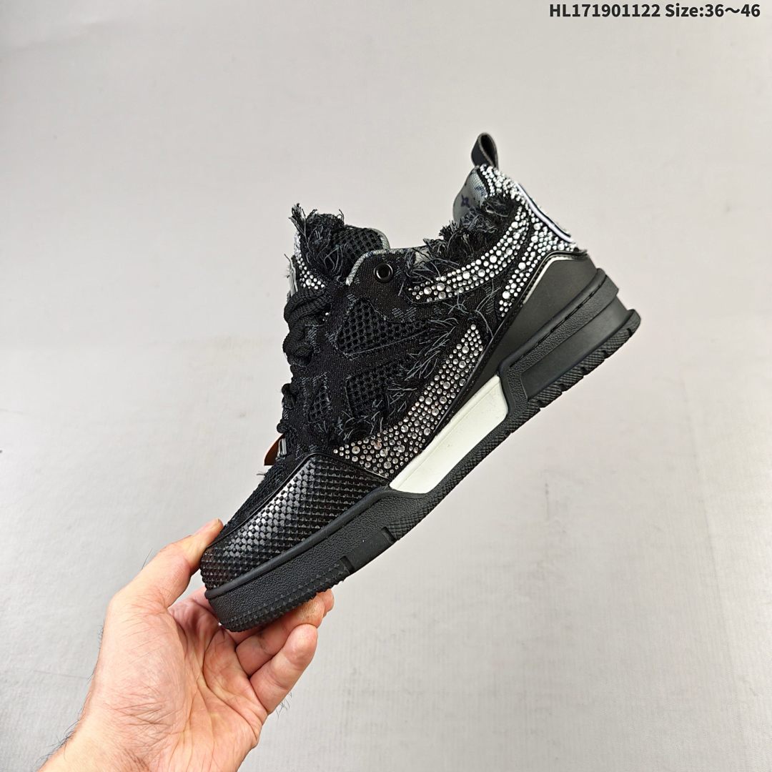 Louis Vuitton Trainer Sneaker Low LV ID HL171901122 Size 46 - foto 8