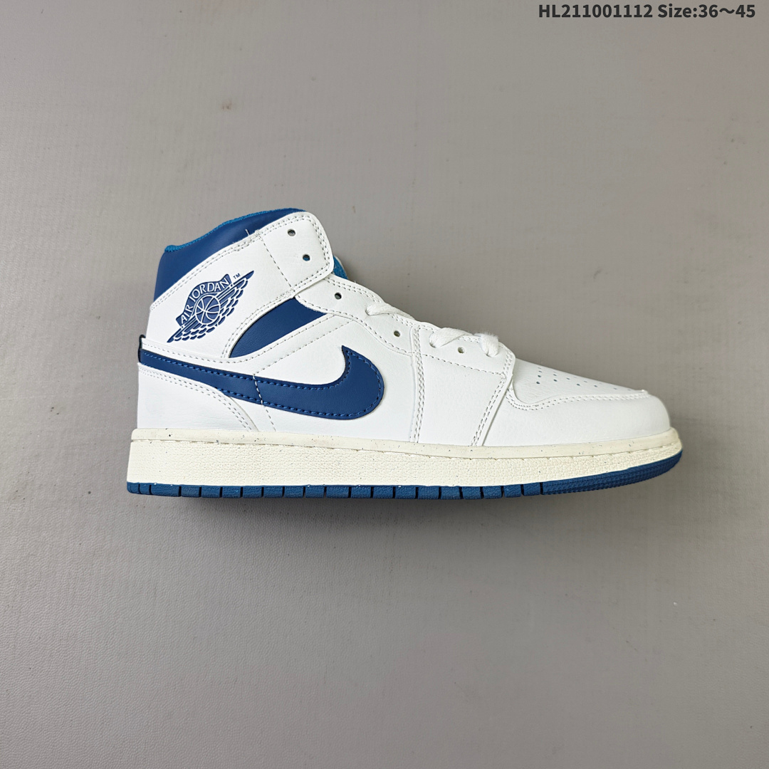 Air Jordan 1 Mid "White Blue" AJ1 1 aj1 1 Swo - foto 5