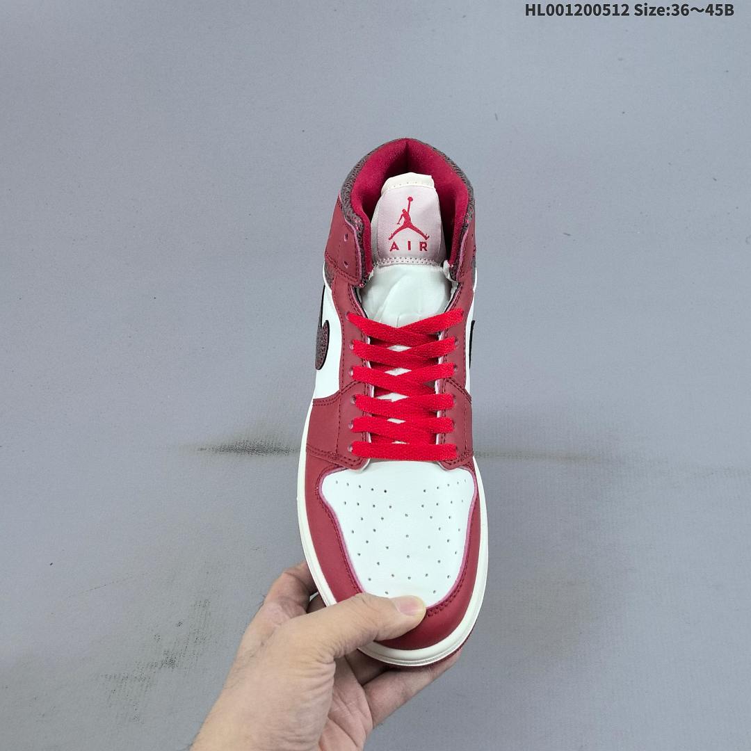 a Air Jordan 1 Mid "Red Cracked Leather" AJ1 1 aj1 1 - foto 5
