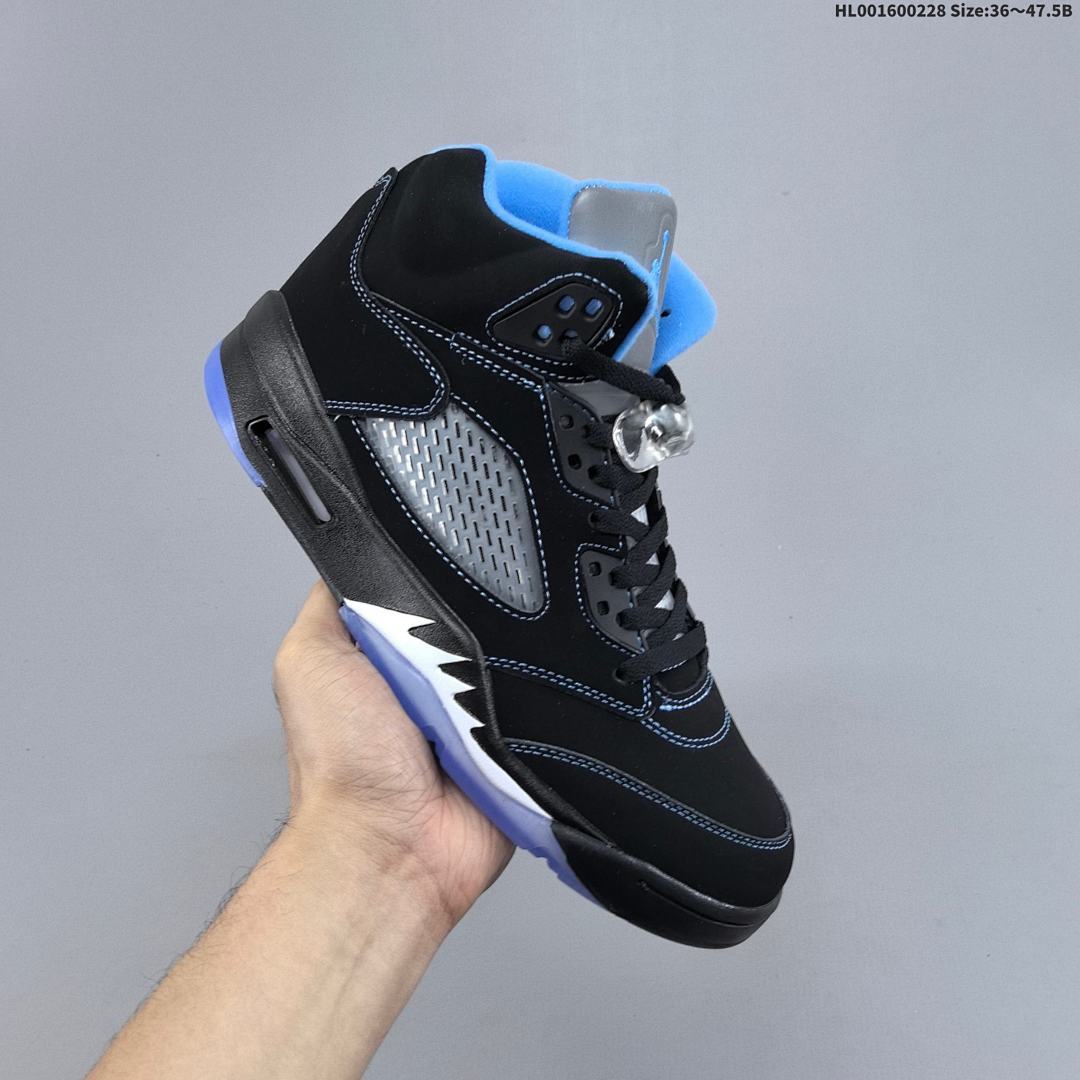 Air Jordan 5 Retro "Black University Blue" AJ5 5 aj5 5 - foto 3