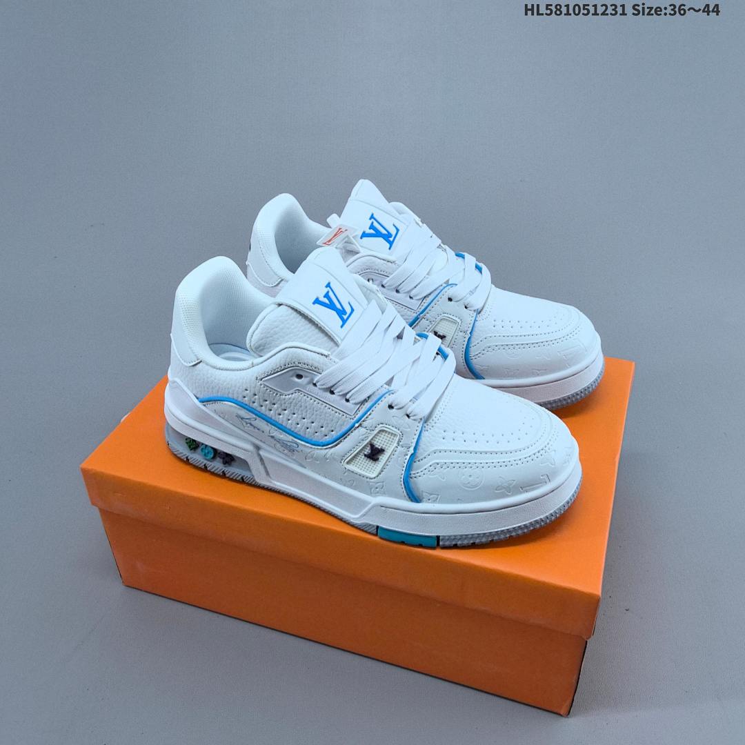 LV Louis Vuitton Trainer Sneaker Low ID Size 44