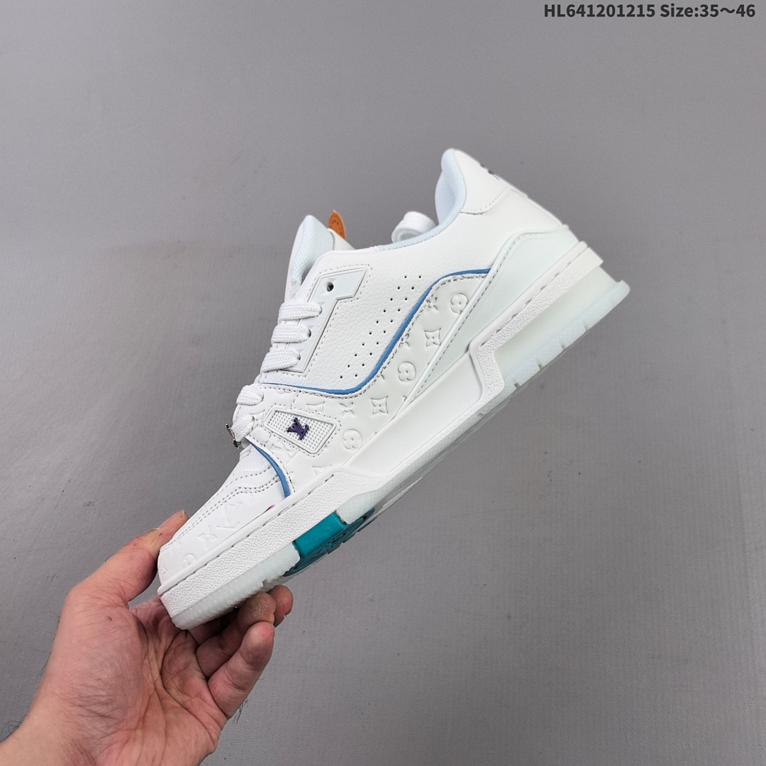 Louis Vuitton Trainer Sneaker Low LV ID Size 46 - foto 3