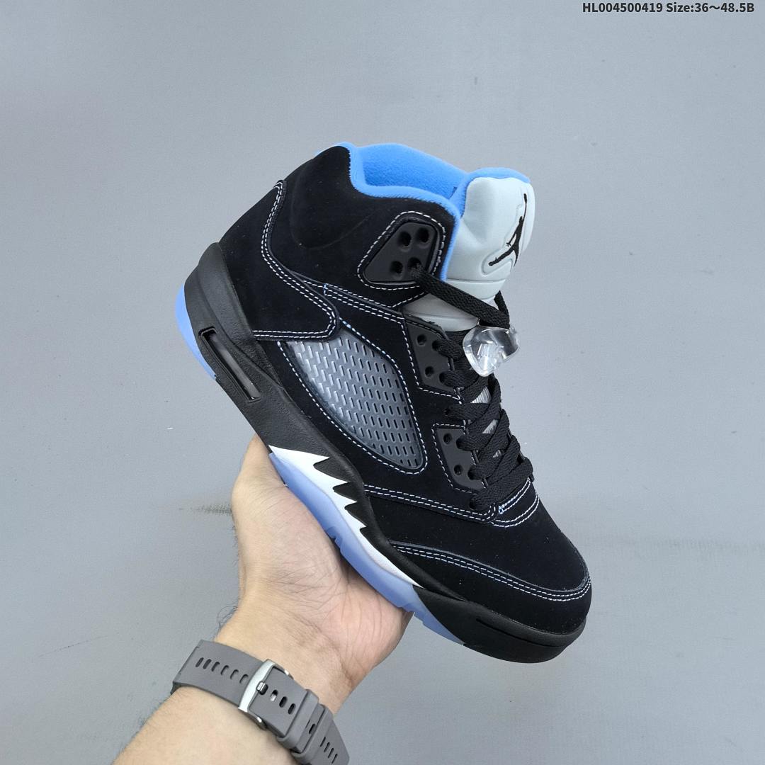 Air Jordan 5 Retro "Black University Blue" AJ5 5 aj5 5 - foto 3