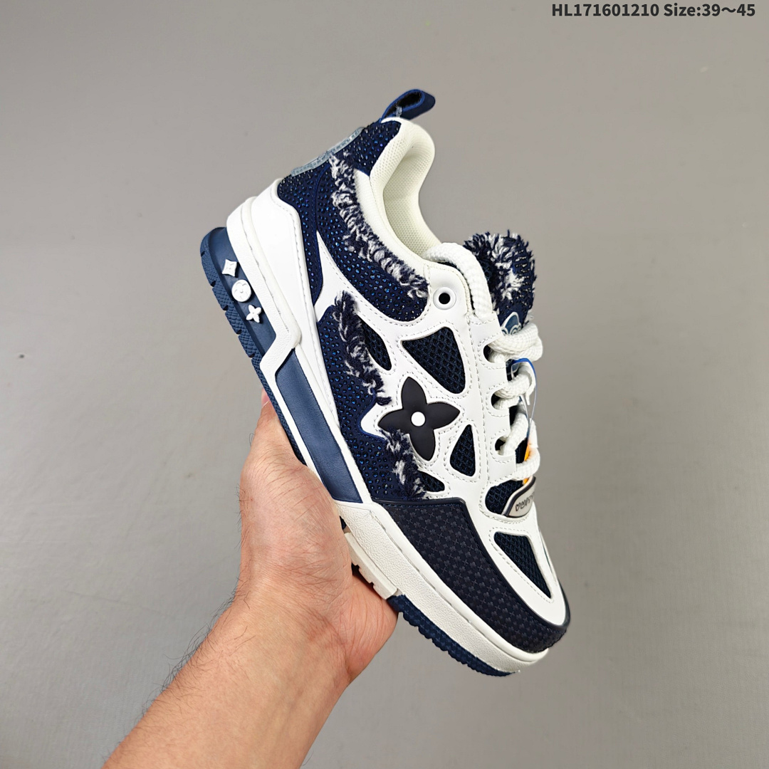 Louis Vuitton Trainer Sneaker Low LV ID Size 45 - foto 8