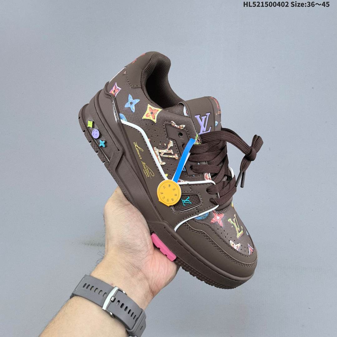 Louis Vuitton Trainer Sneaker Low LV ID Size 45 - foto 6