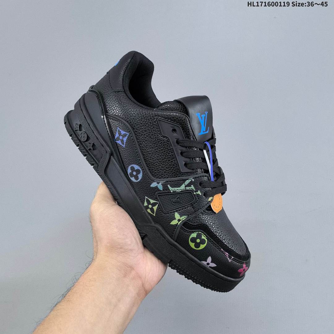 Louis Vuitton Trainer Sneaker Low LV ID Size 45 - foto 8