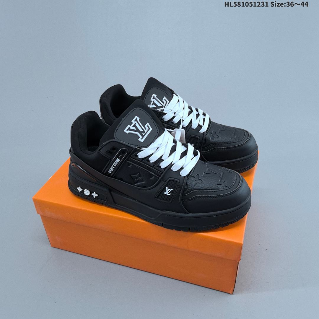 LV Louis Vuitton Trainer Sneaker Low ID Size 44 - foto 3