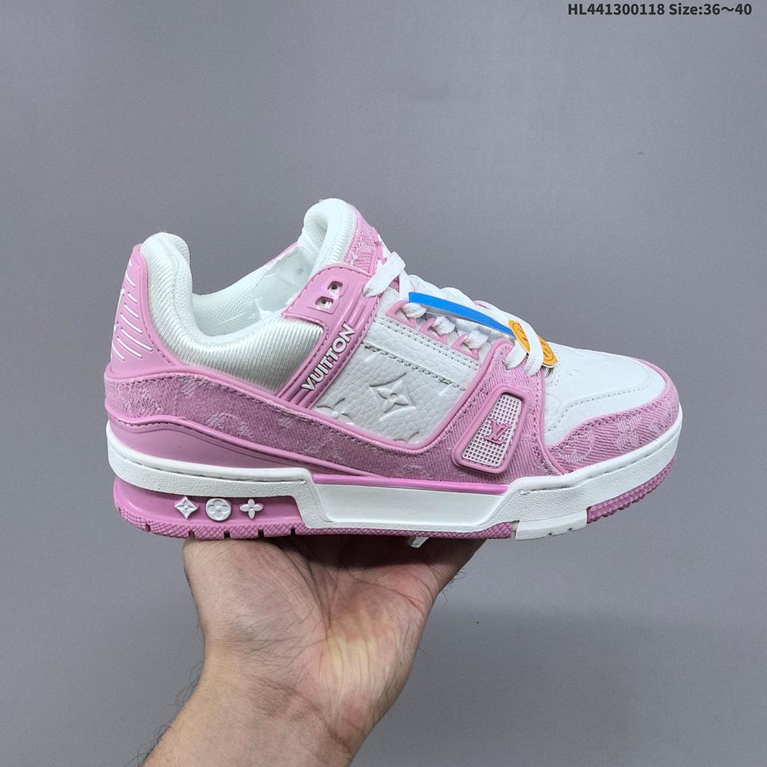 Louis Vuitton Trainer Sneaker Low LV ID Size 40 - foto 9
