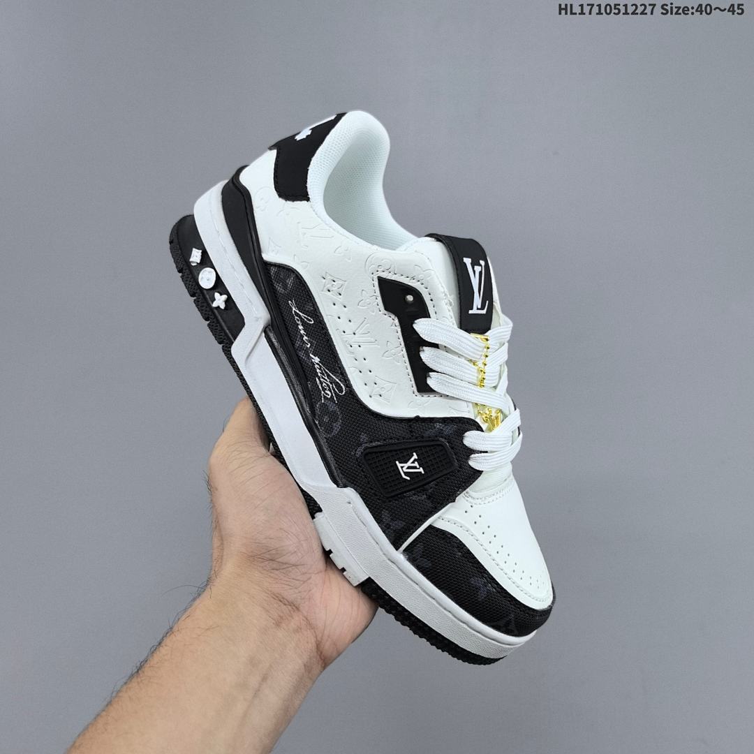 Louis Vuitton Trainer Sneaker Low LV ID Size 45 - foto 8