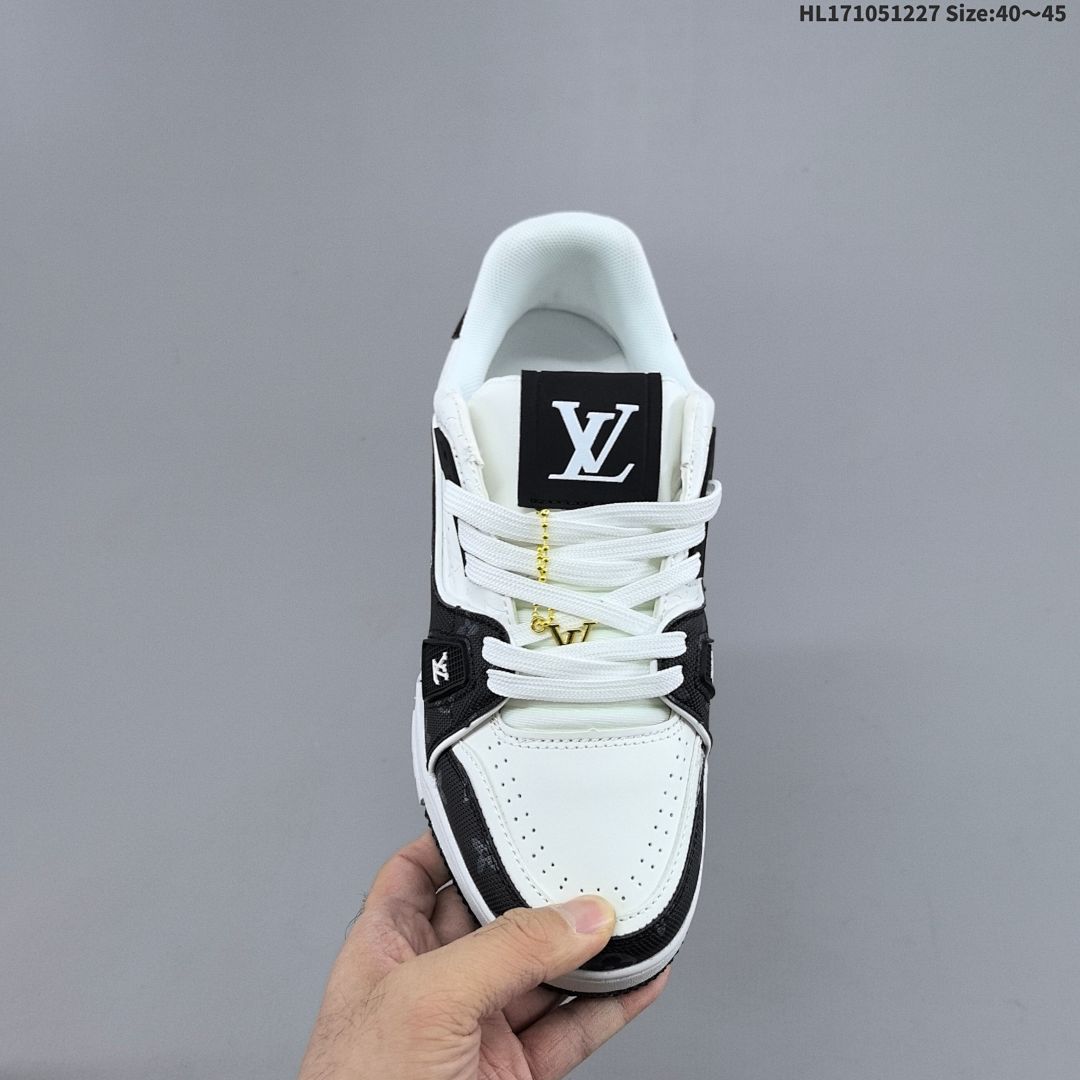 Louis Vuitton Trainer Sneaker Low LV ID Size 45 - foto 6