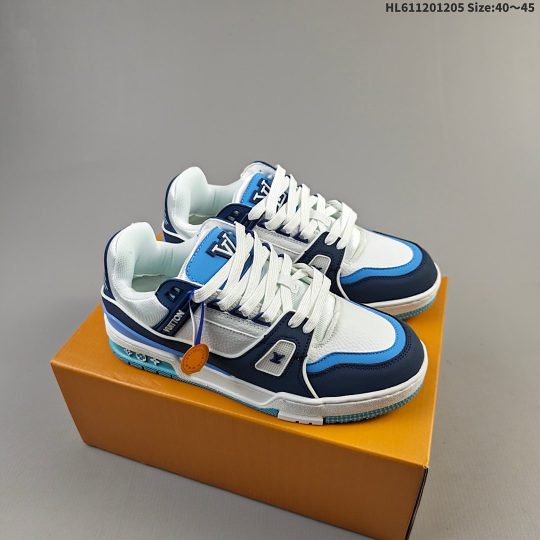 Louis Vuitton Trainer Sneaker Low LV ID Size 45 - foto 6