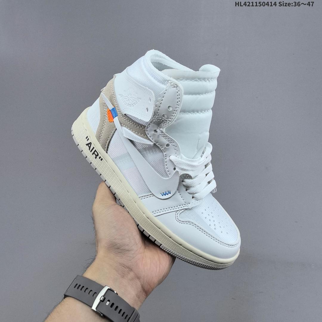 OFF-WHITE x Air Jordan 1 Retro High "White The The" OG AJ1 1 aj1 1 1 - foto 3