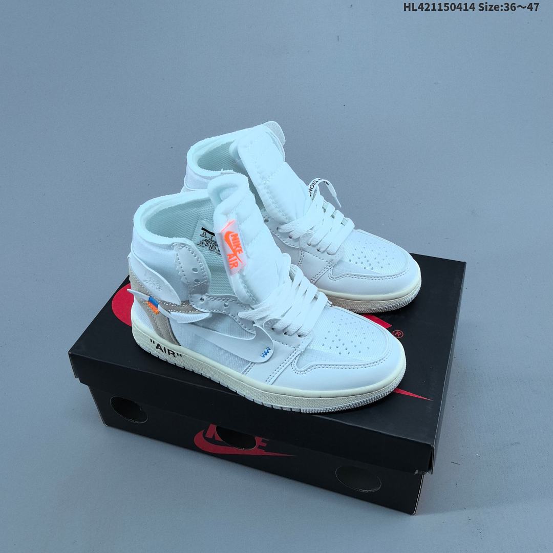 OFF-WHITE x Air Jordan 1 Retro High "White The The" OG AJ1 1 aj1 1 1