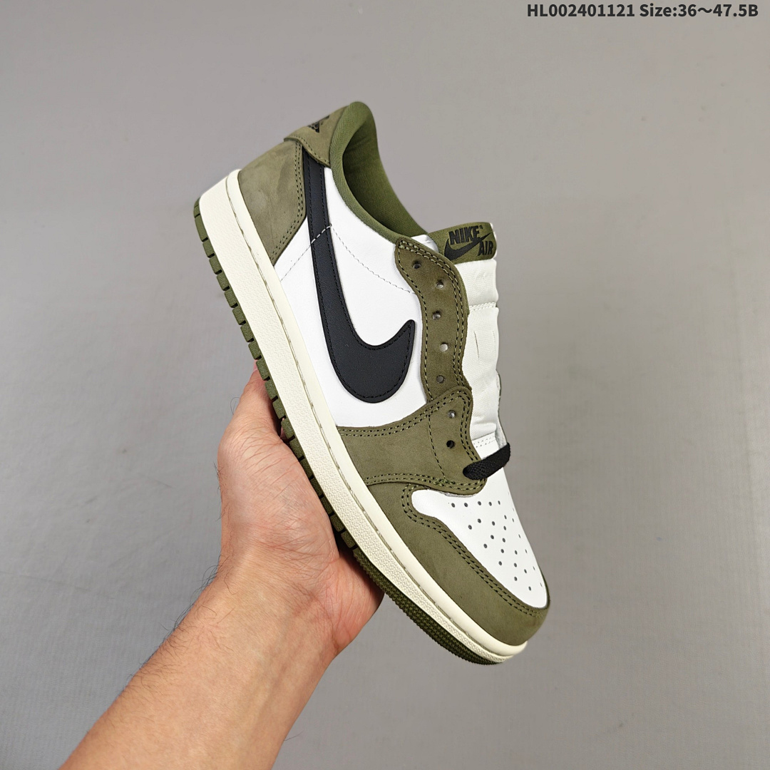 Air Jordan 1 Low OG "Medium Olive" AJ1 1 aj1 1 - foto 9