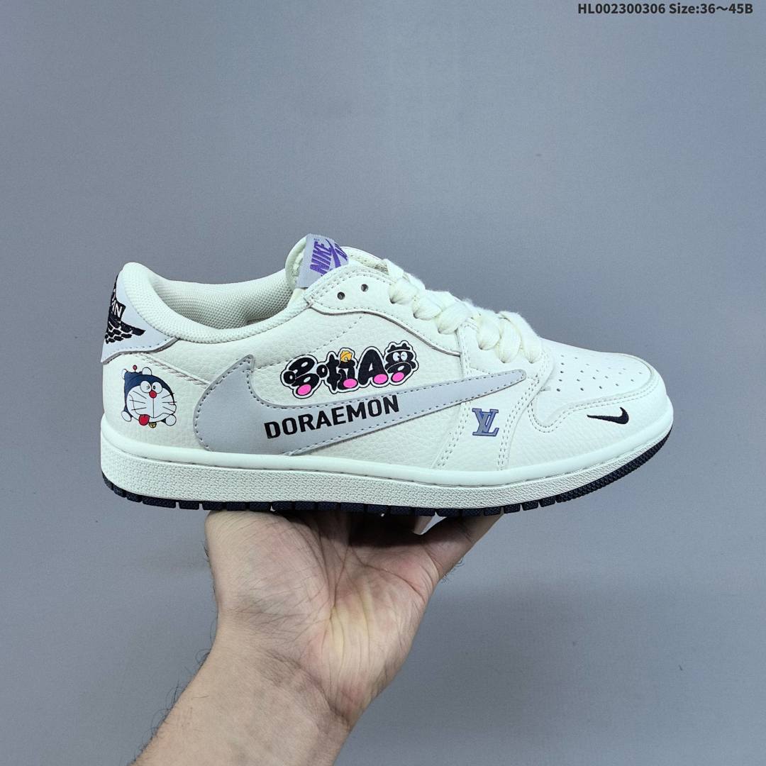 Doraemon x Louis Vuitton x Travis Scott x Air Jordan 1 Low A x LV x AJ1 - foto 2