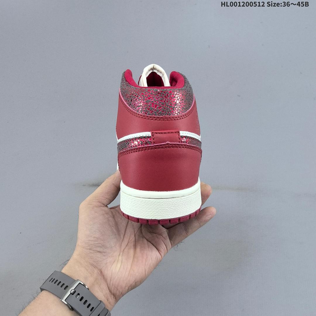 a Air Jordan 1 Mid "Red Cracked Leather" AJ1 1 aj1 1 - foto 6
