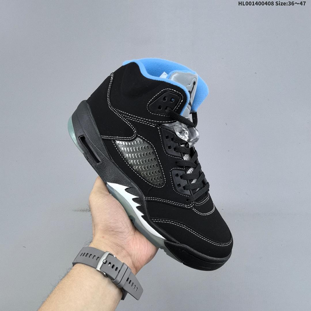 Air Jordan 5 Retro "Black University Blue" AJ5 5 aj5 5 - foto 3