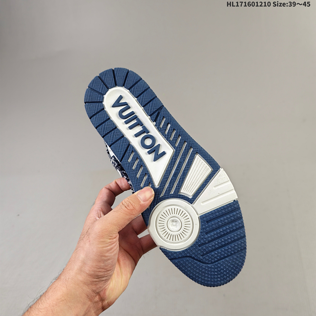 Louis Vuitton Trainer Sneaker Low LV ID Size 45 - foto 4