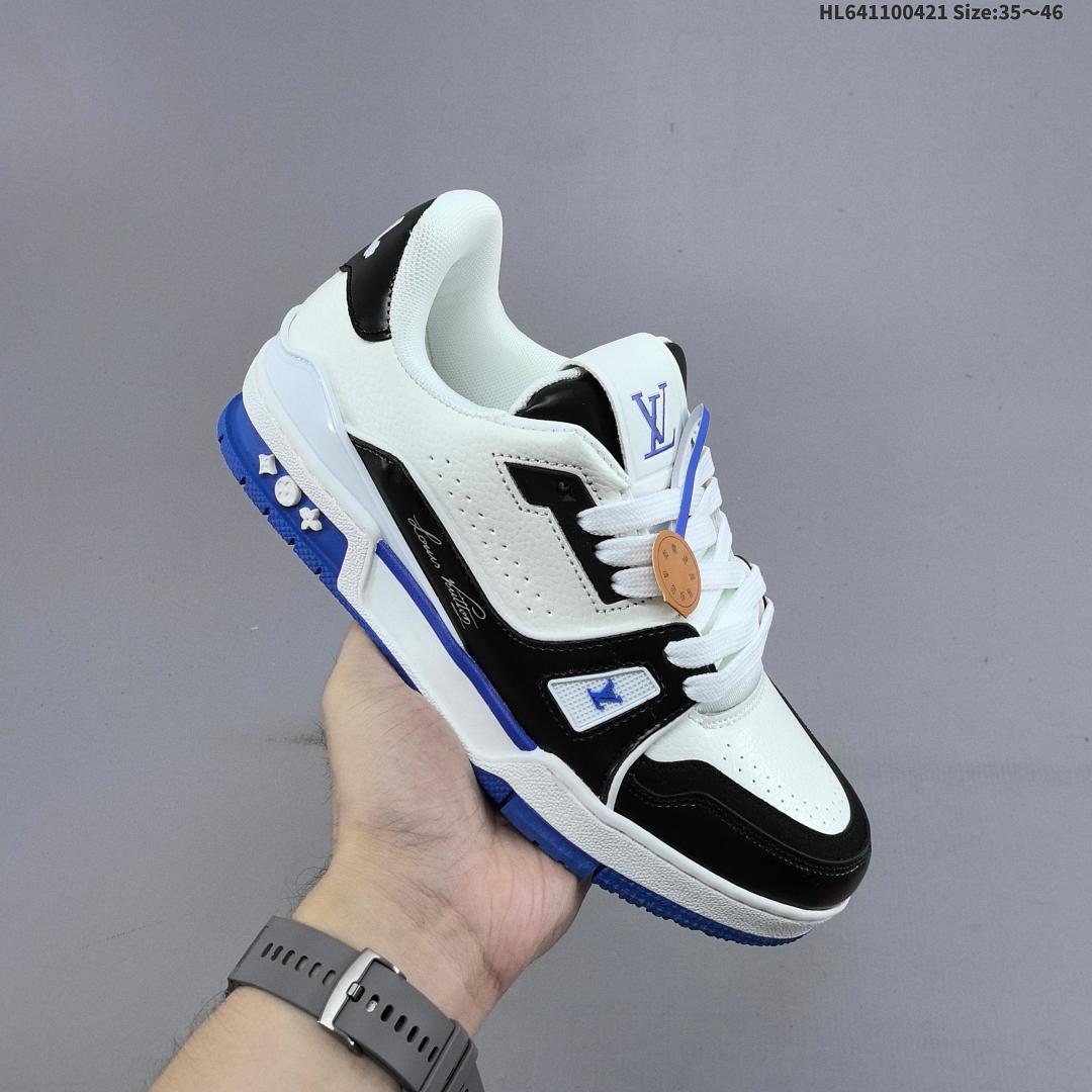 Louis Vuitton Trainer Sneaker Low LV ID Size 46 - foto 4