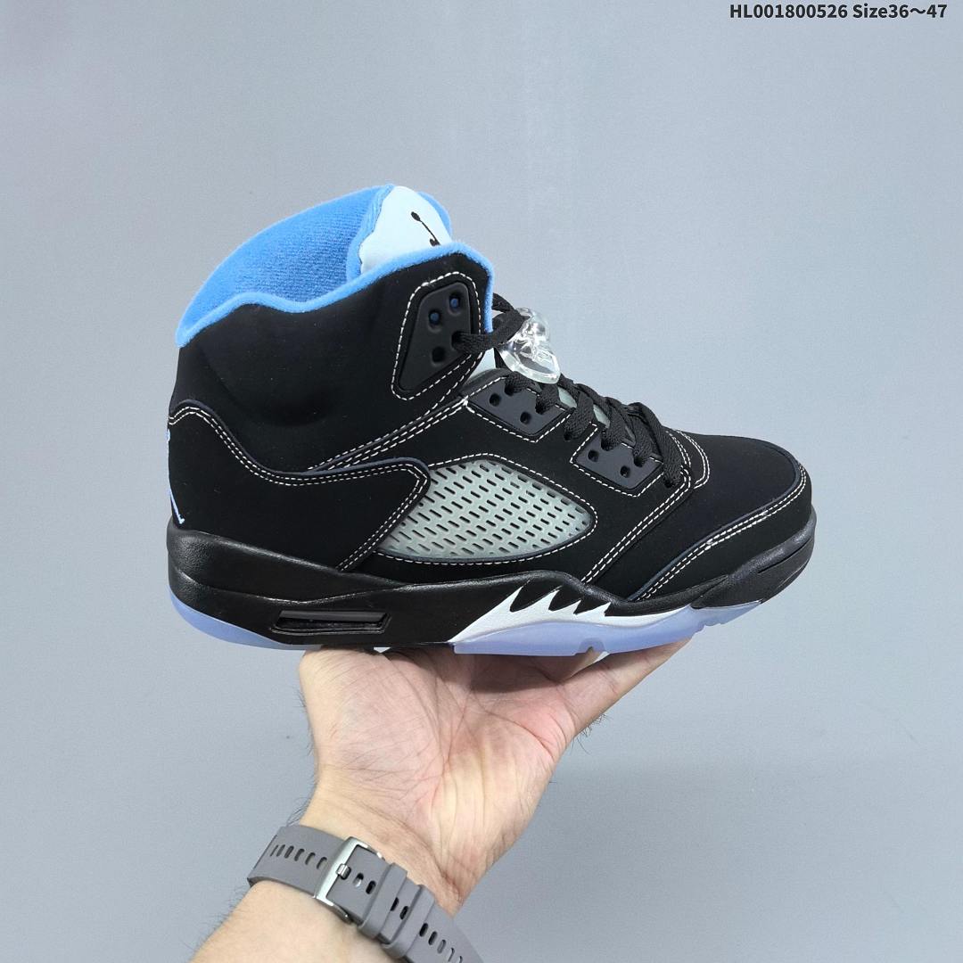 A Air Jordan 5 Retro "Black University Blue" AJ5 5 aj5 5 - foto 2
