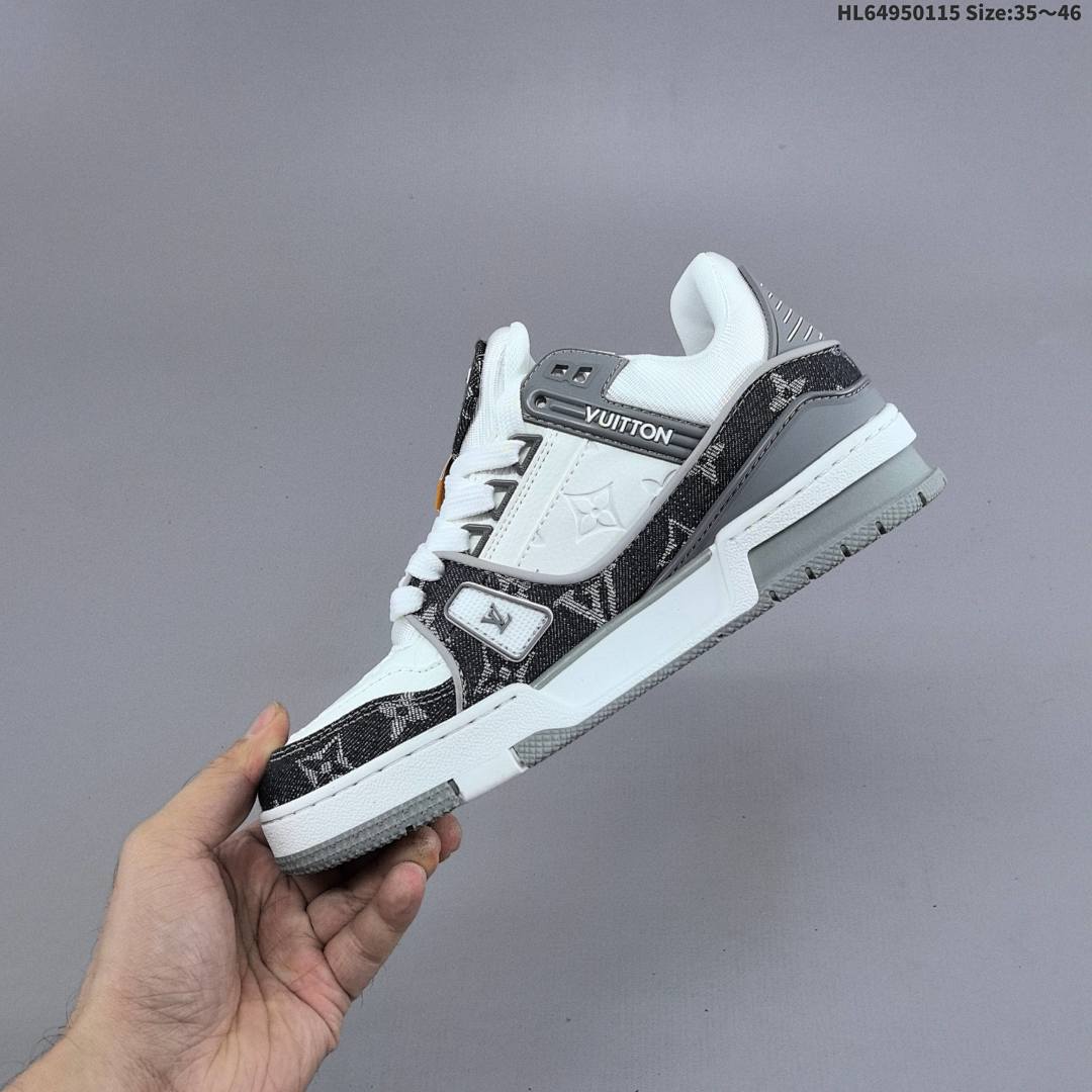 Louis Vuitton Trainer Sneaker Low LV ID Size 46 - foto 4