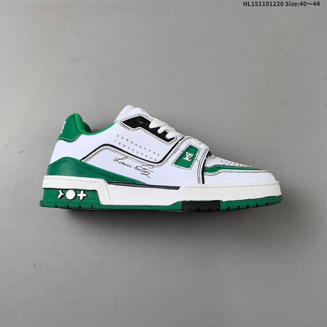 Louis Vuitton Trainer Sneaker Low LV ID Size 44 - foto 8