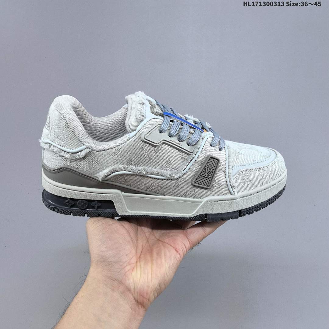 Louis Vuitton Trainer Sneaker Low LV ID Size 45 - foto 4