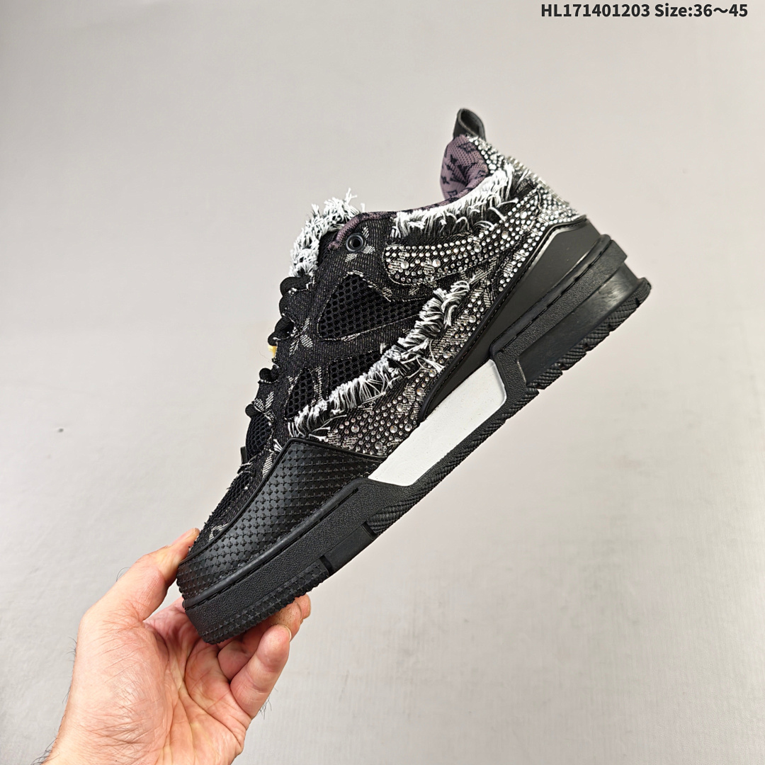 LV Louis Vuitton Trainer Sneaker Low HL171401203 Size 45 - foto 4