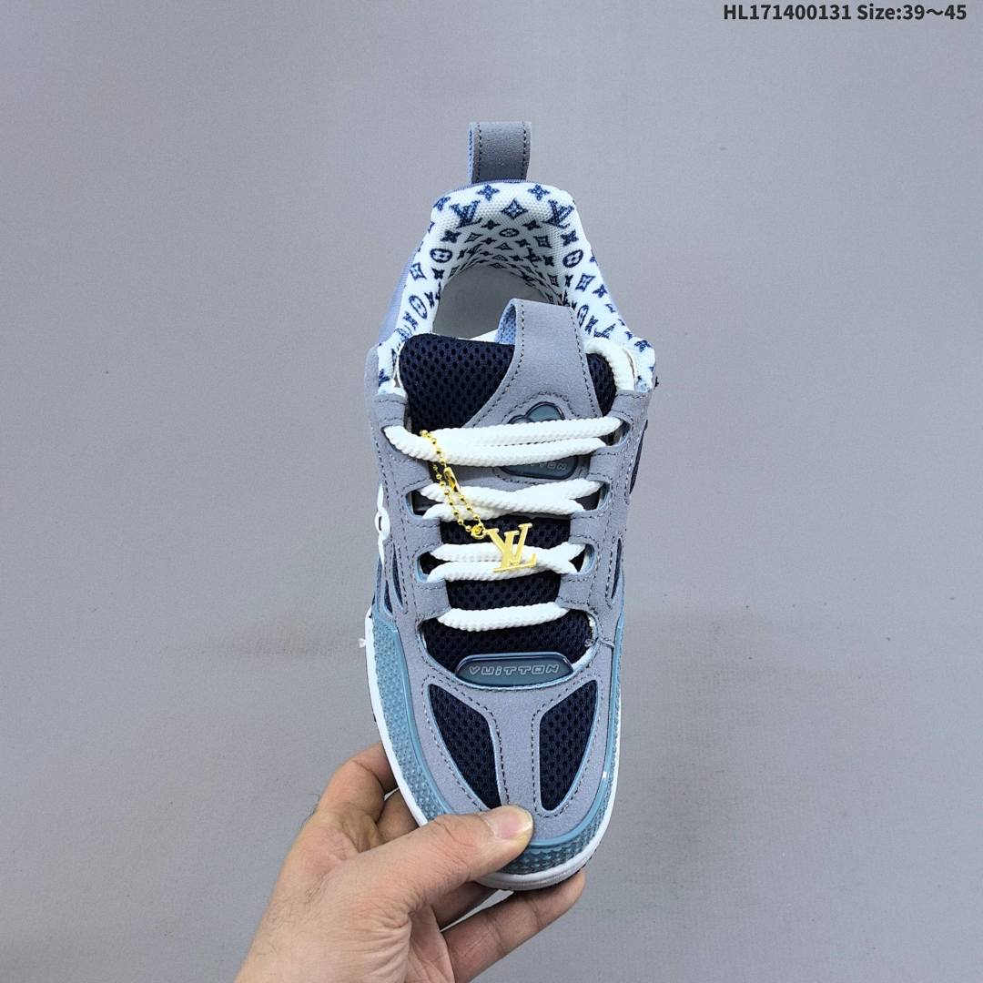 Louis Vuitton Trainer Sneaker Low LV ID Size 45 - foto 6