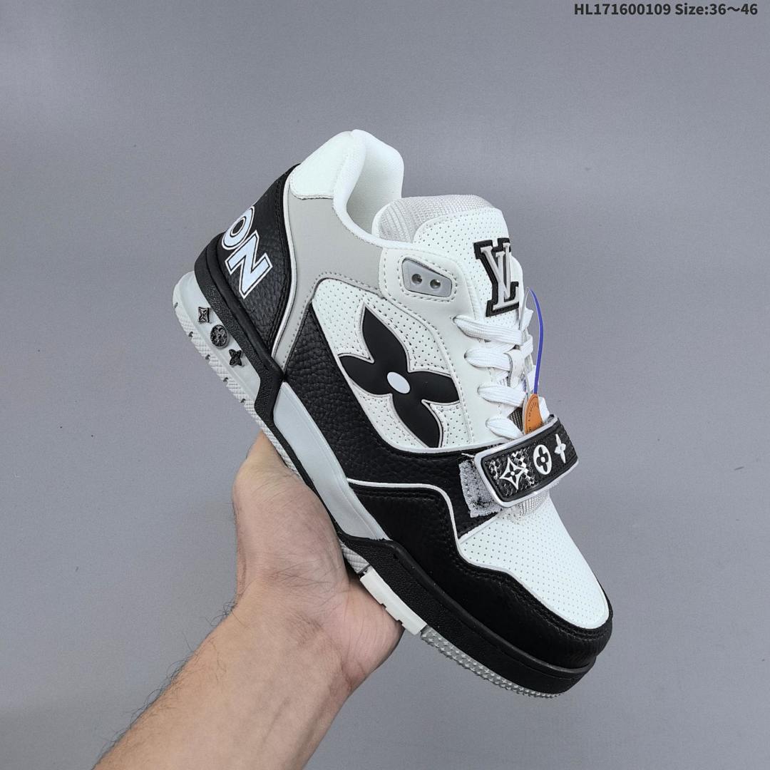LV Louis Vuitton Trainer Sneaker Low ID Size 46 - foto 8