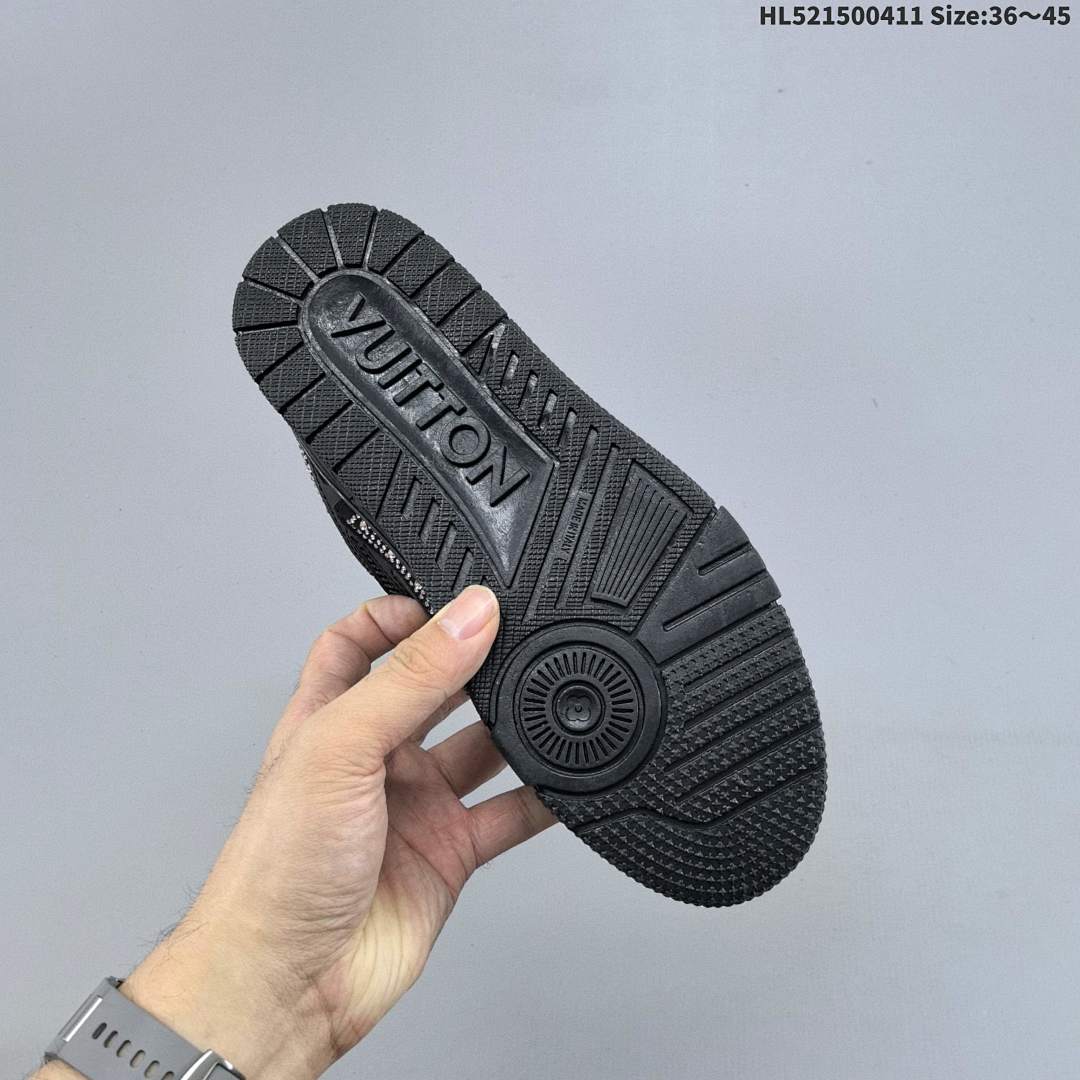 Louis Vuitton Trainer Sneaker Low LV ID Size 45 - foto 7