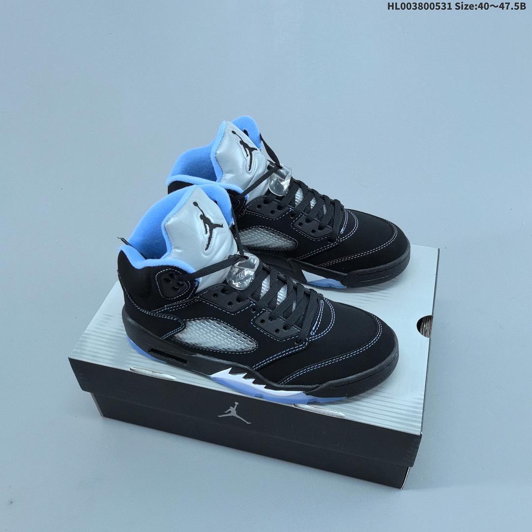 Air Jordan 5 Retro "Black University Blue" AJ5 5 aj5 5